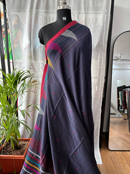BLUE JAMDANI SAREE