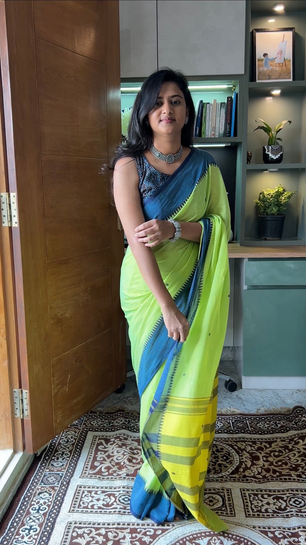 GREEN DHANIAKHALI SAREE