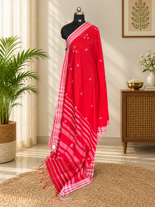 RED BHUJODI SAREE