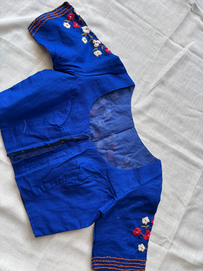 Navy blue Embroidered blouse