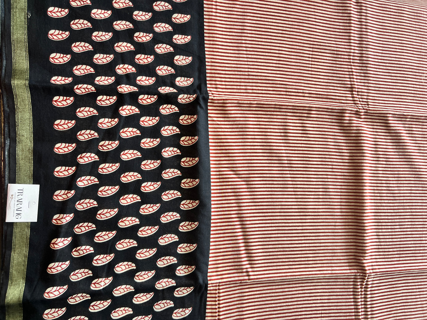 Red chanderi mul cotton