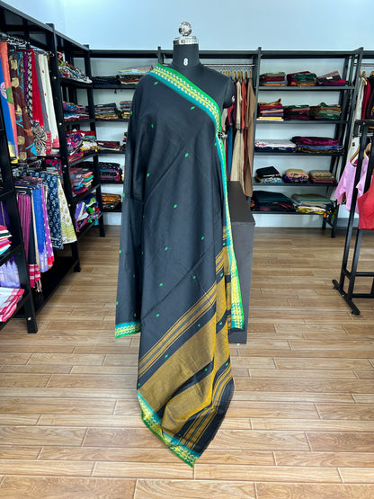 BLACK DHANIAKHALI SAREE