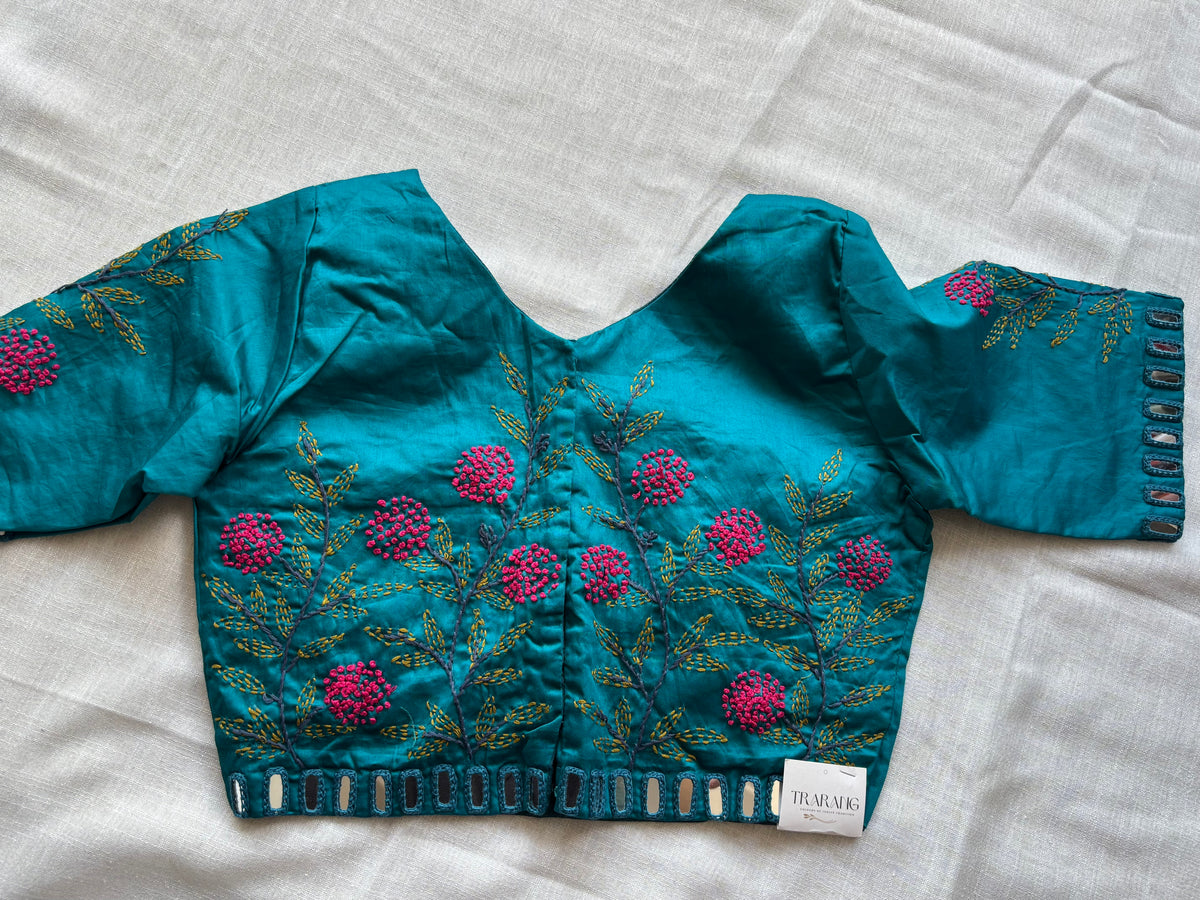 Blue Embroidered blouse