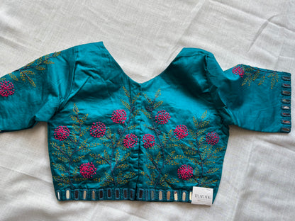 Blue Embroidered blouse