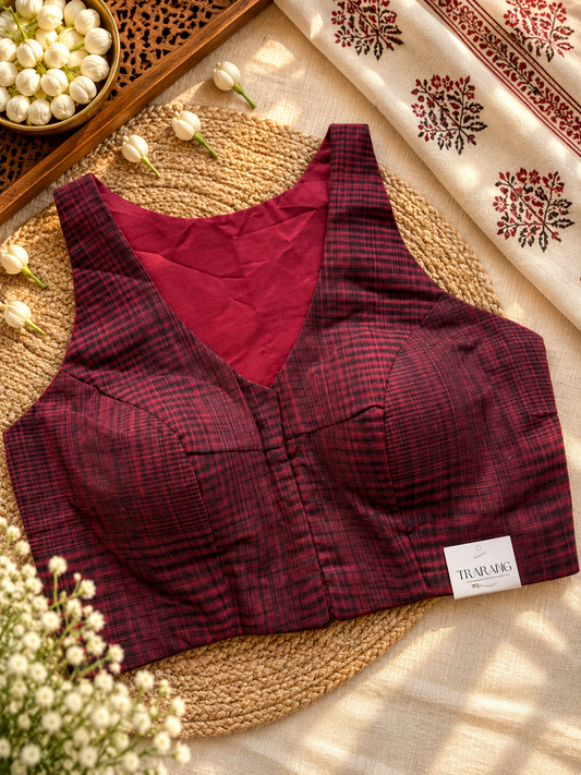 RED COTTON BLOUSE