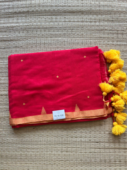 RED MUL JAMDANI SAREE