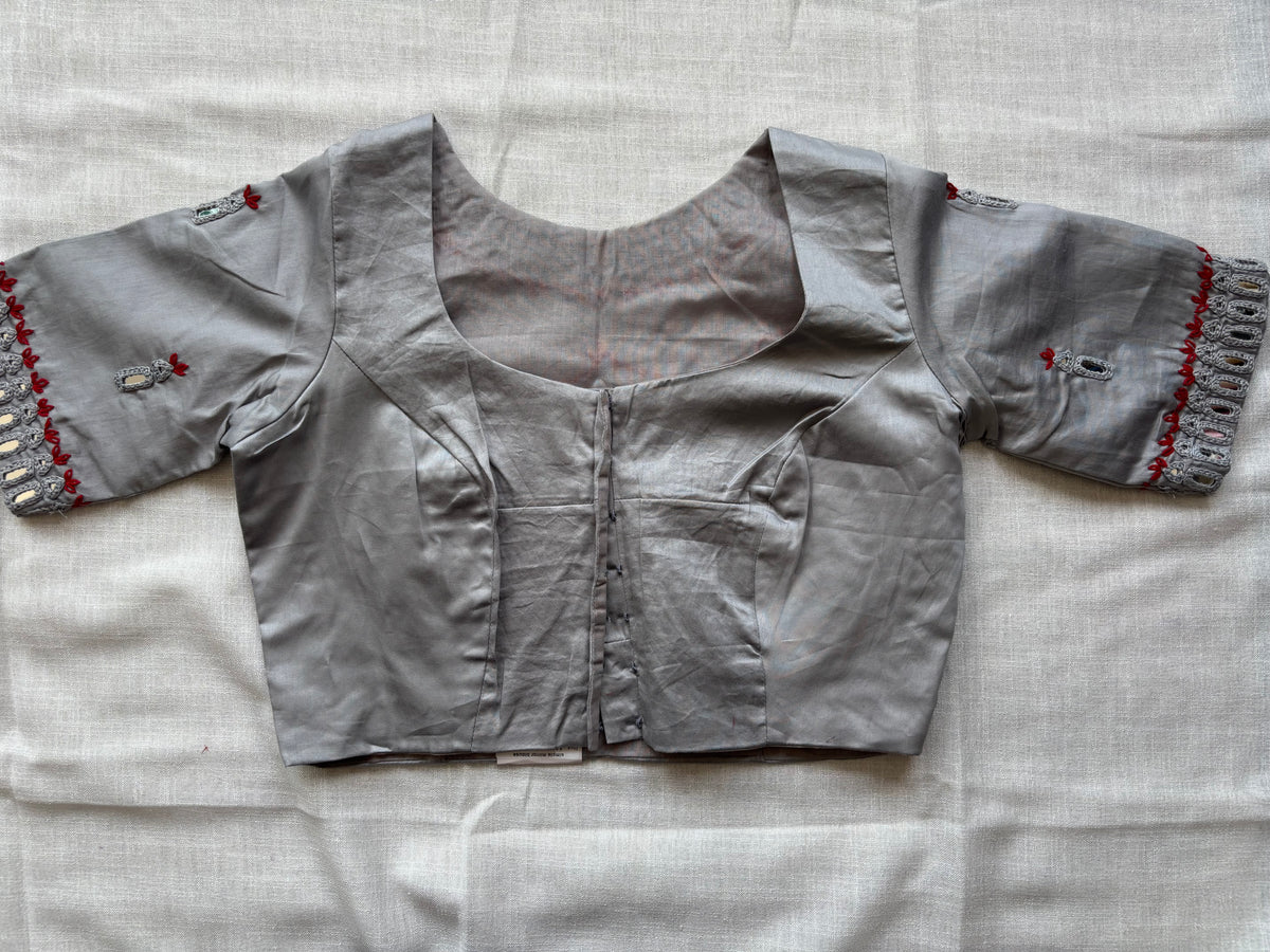 Grey Embroidered blouse