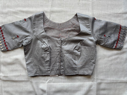 Grey Embroidered blouse