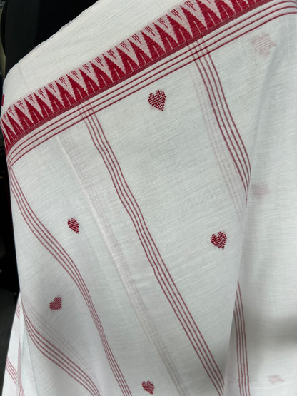 WHITE DHANIAKHALI SAREE