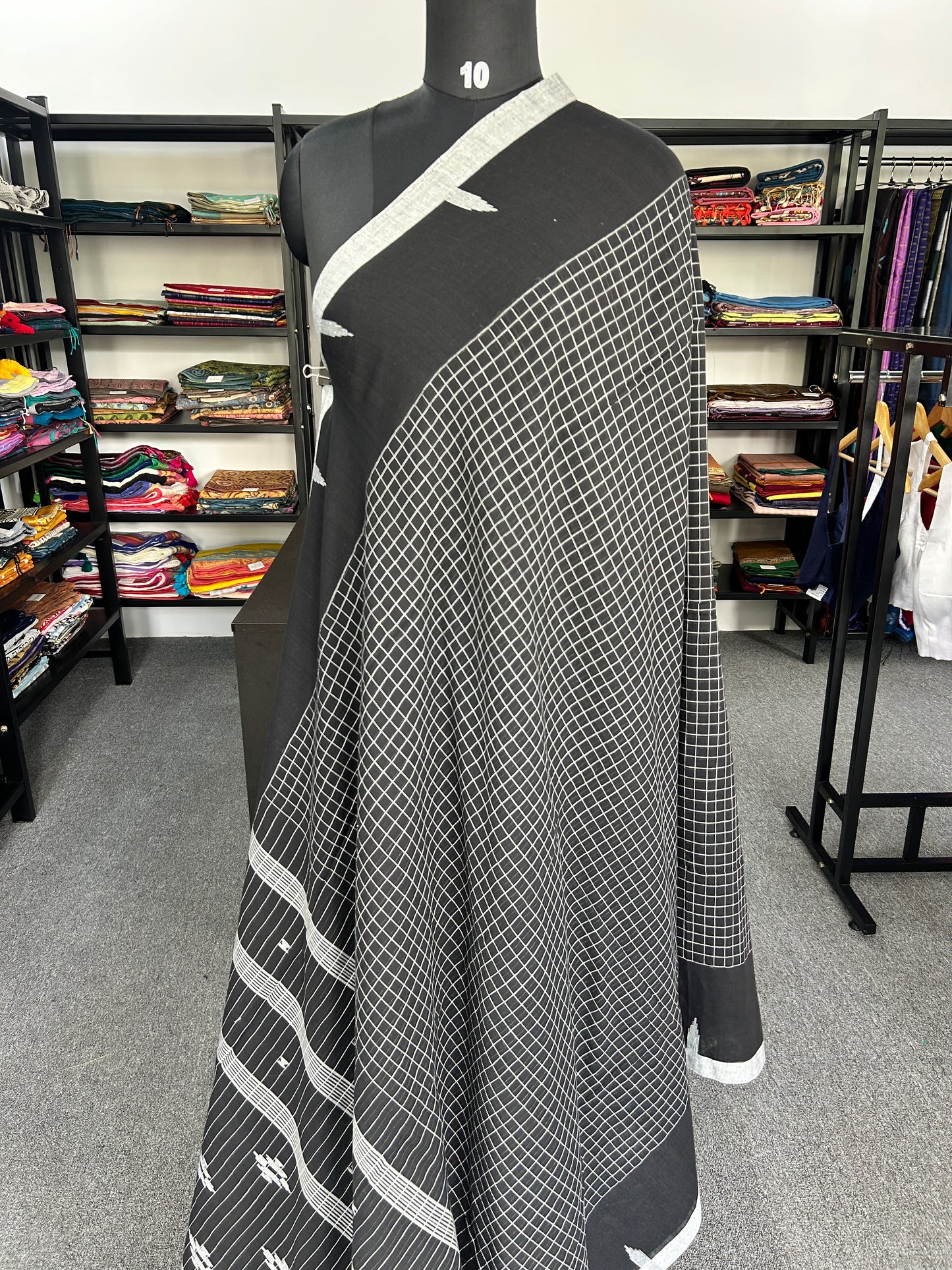BLACK JAMDANI SAREE