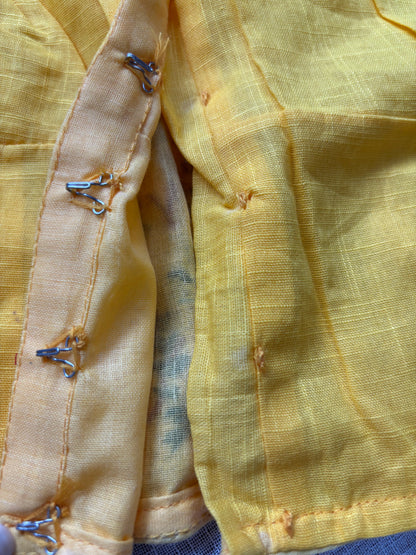 YELLOW EMBROIDERED  BLOUSE