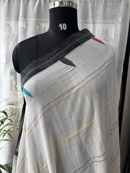 WHITE JAMDANI SAREE
