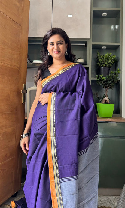 PURPLE NARAYANPET SAREE