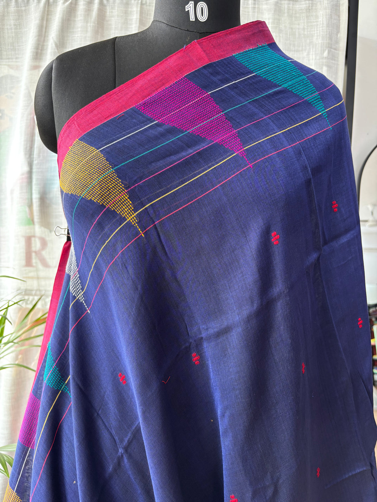 NAVY BLUE JAMDANI SAREE