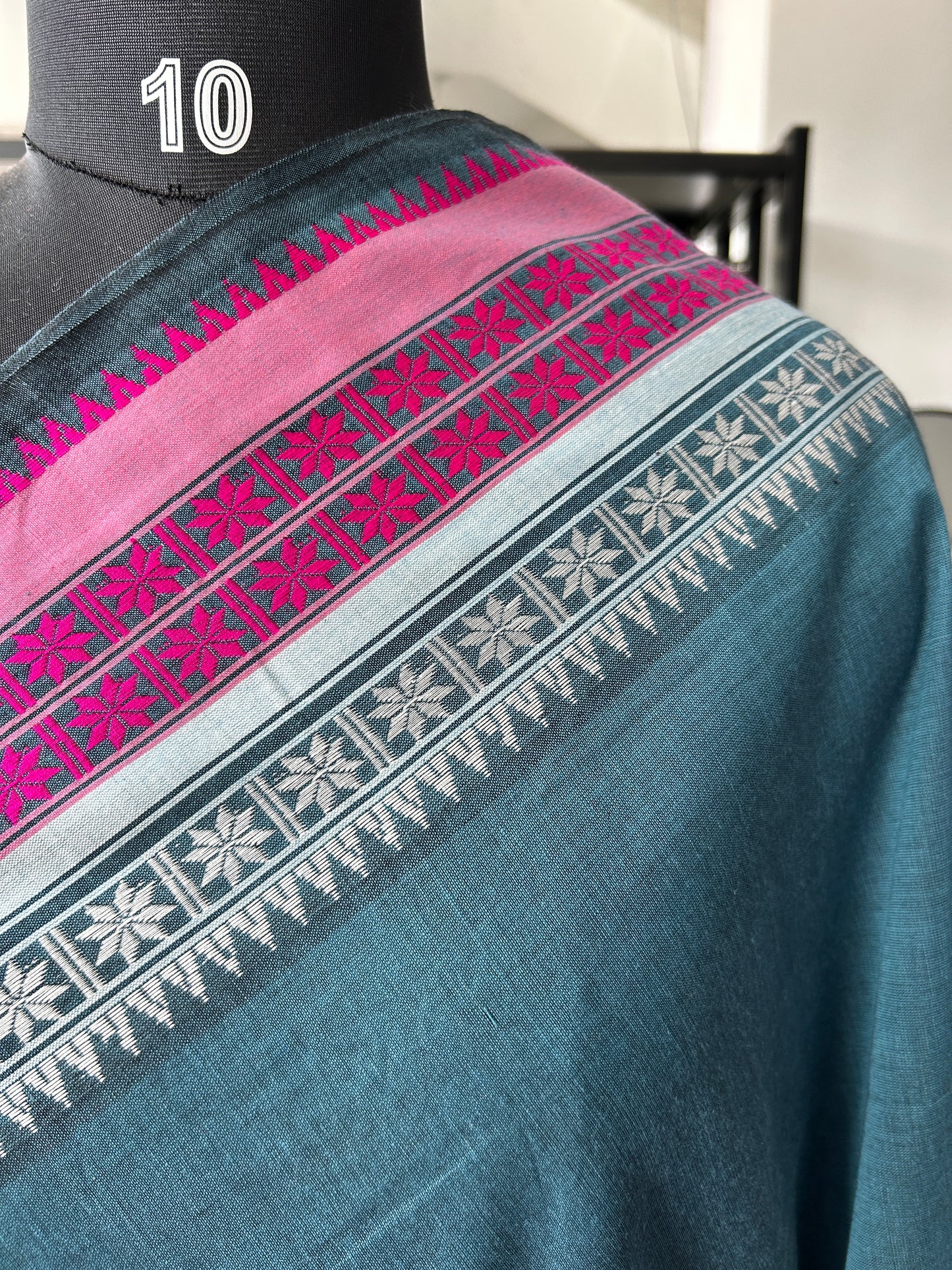 BLUE DHANIAKHALI SAREE