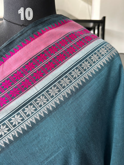 BLUE DHANIAKHALI SAREE