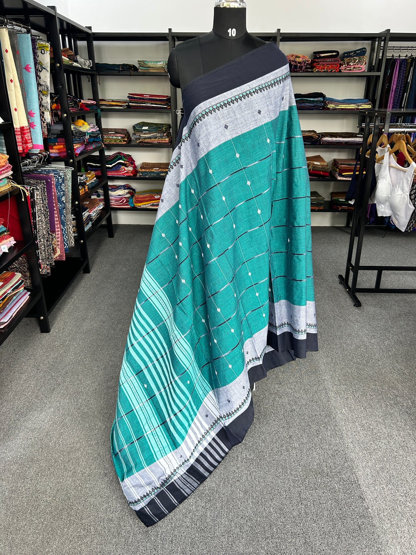 GREEN DHANIAKHALI SAREE