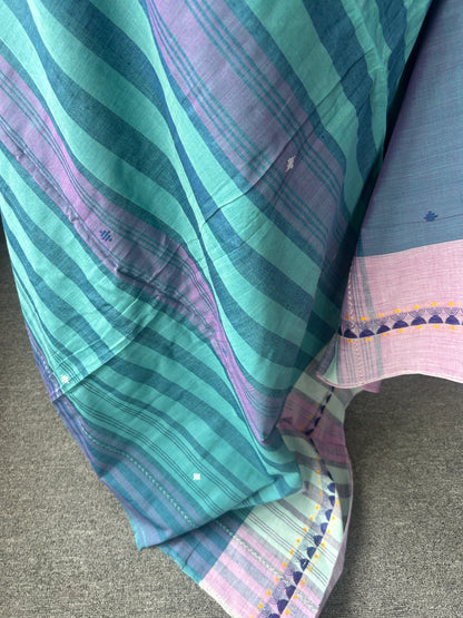 TEAL DHANIAKHALI SAREE