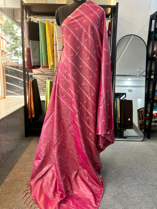 PINK TISSUE SAREE