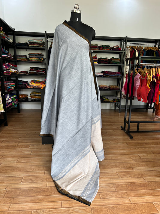 GREY DHANIAKHALI SAREE