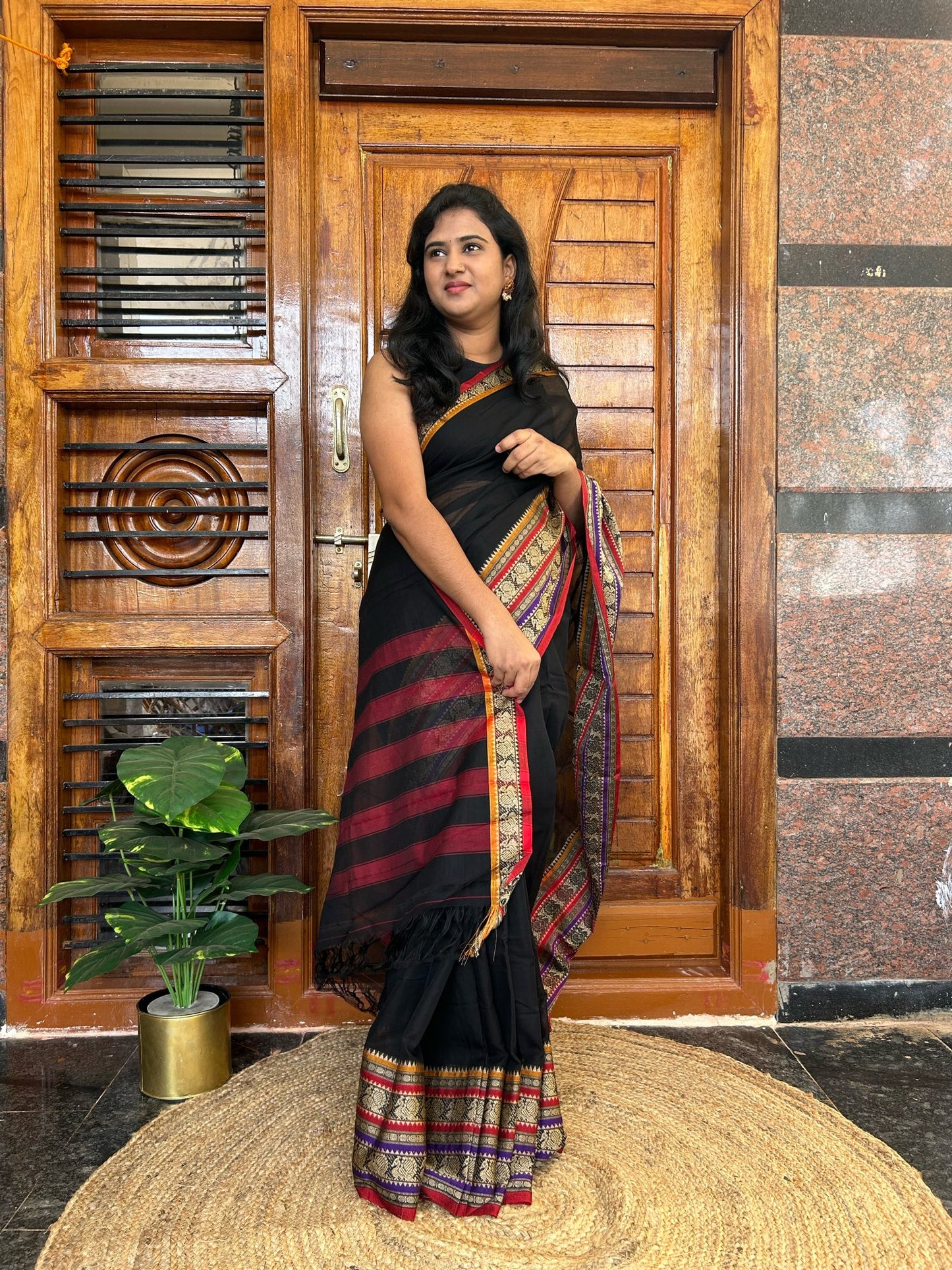 Black Narayanpet saree.