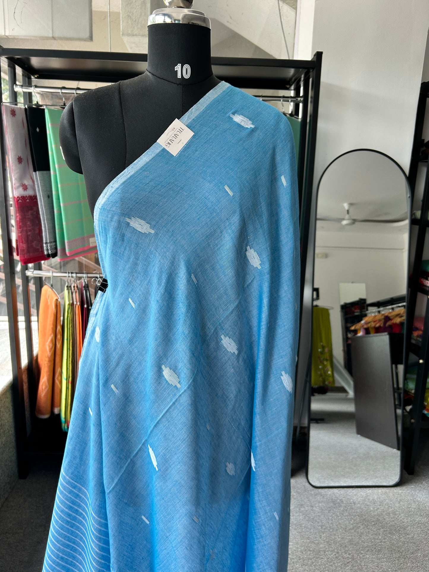 BLUE MUL JAMDANI SAREE