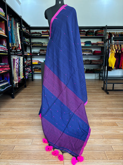 BLUE JAMDANI SAREE