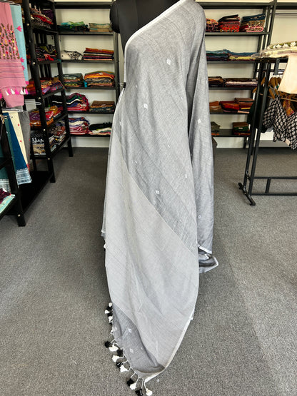 GREY JAMDANI SAREE