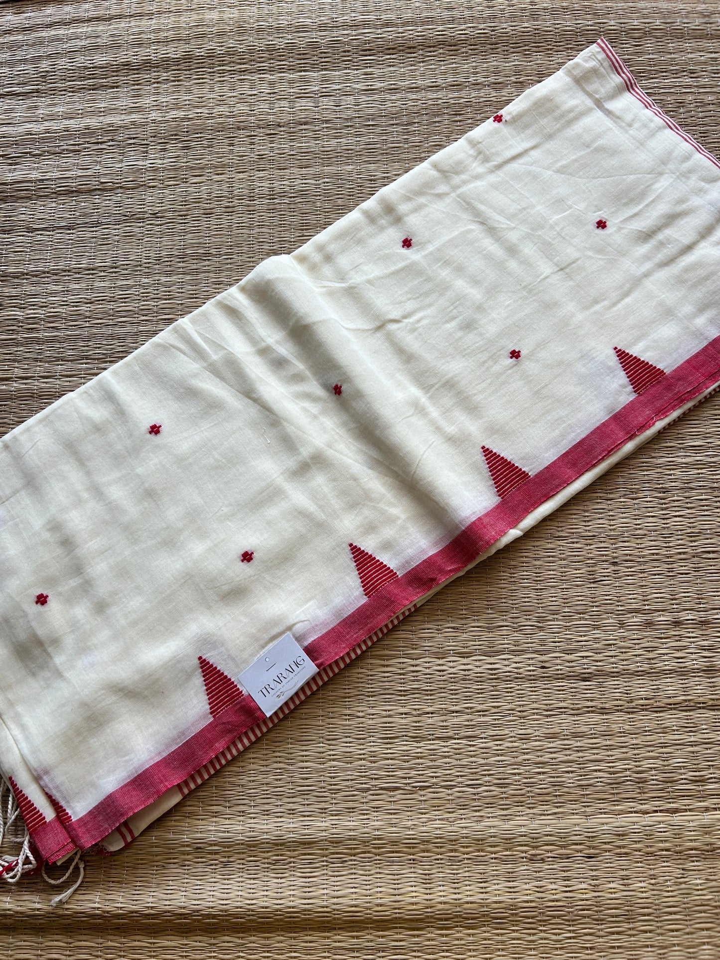 WHITE MUL JAMDANI SAREE