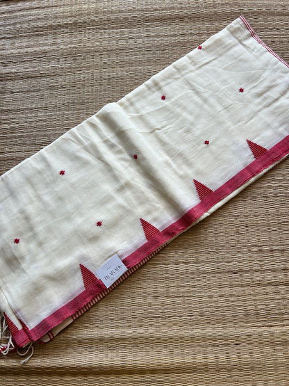 WHITE MUL JAMDANI SAREE