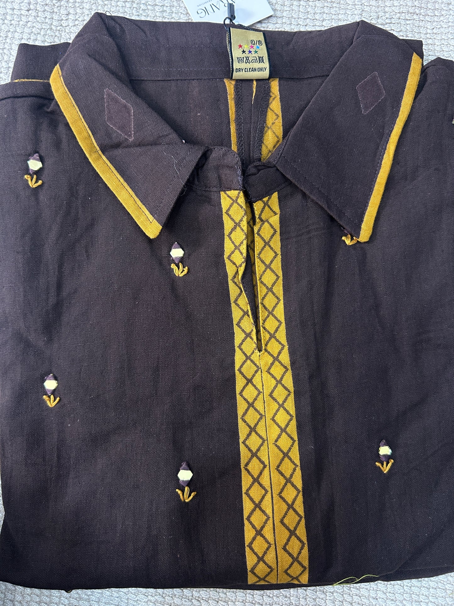 BROWN GAMTHI COTTON SUIT