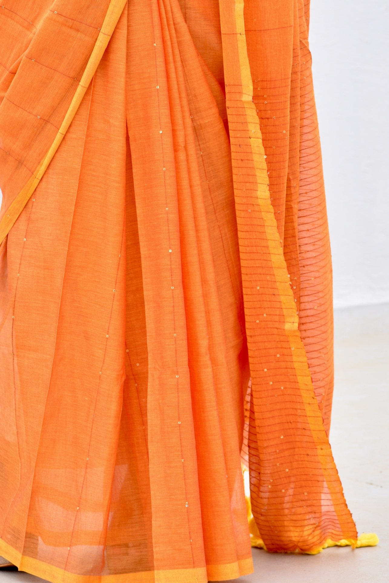 ORANGE  MUL SAREE