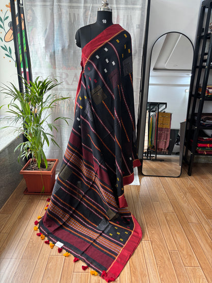 BLACK JAMDANI SAREE