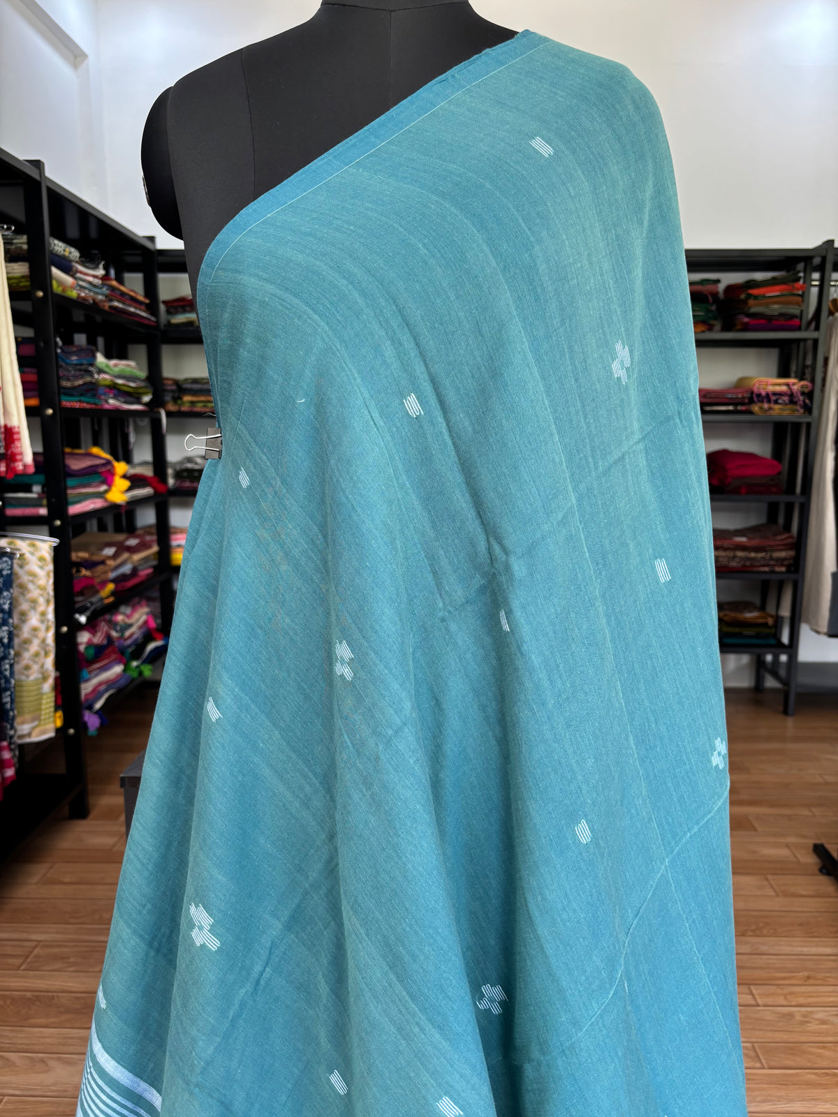 BLUE JAMDANI SAREE