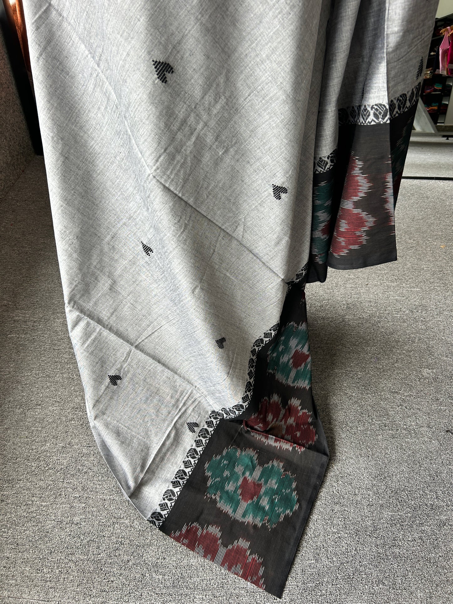 GREY DHANIAKHALI SAREE