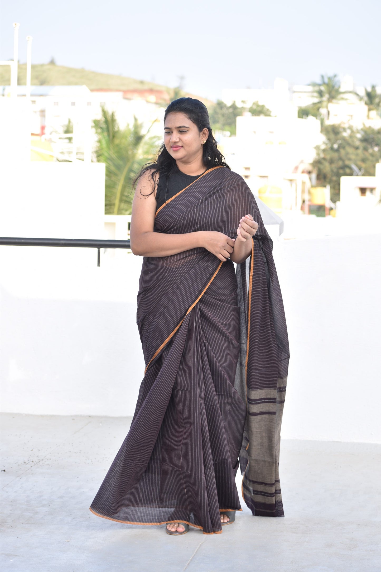 BROWN DHANIAKHALI SAREE