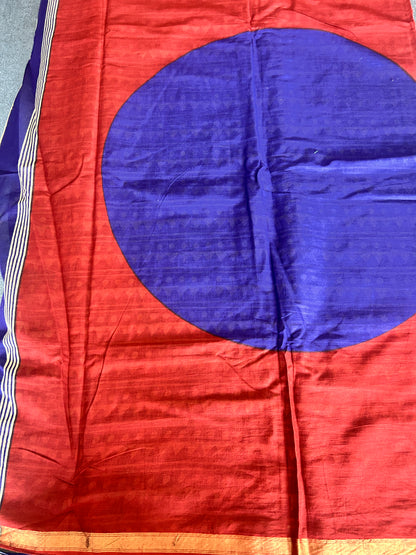 Purple chanderi mul cotton