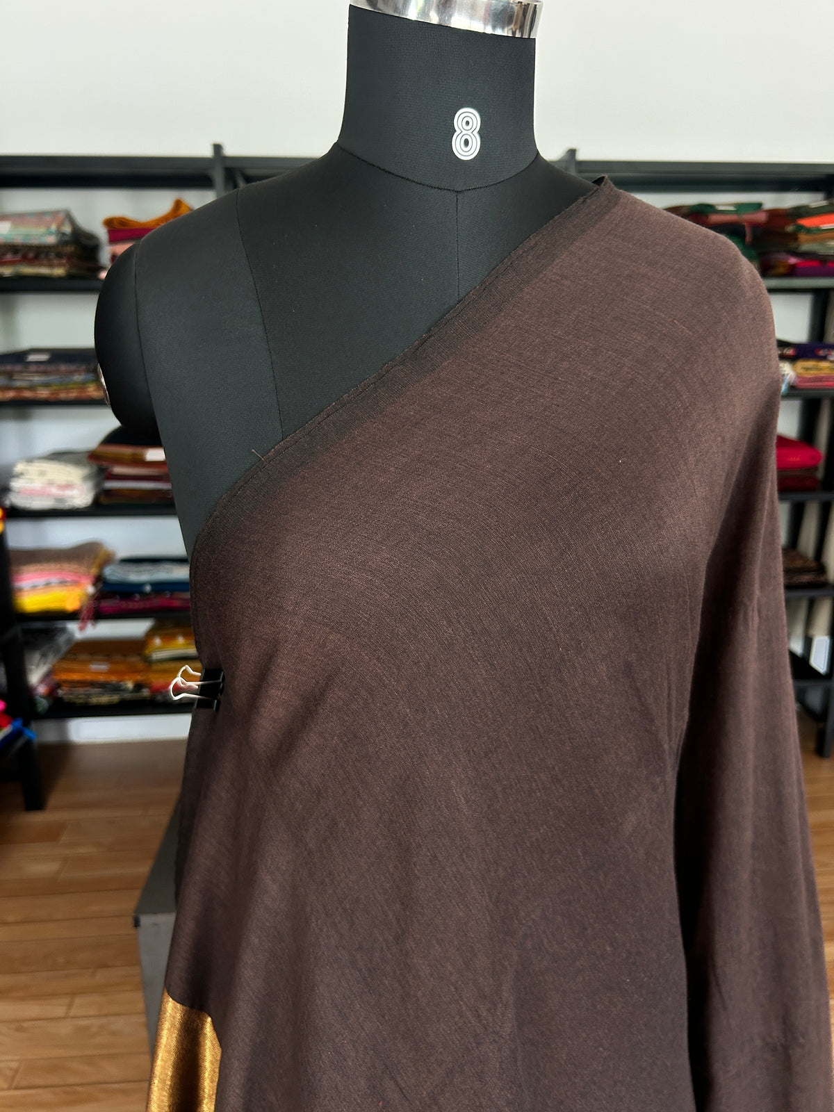BROWN ACRYLIC SAREE