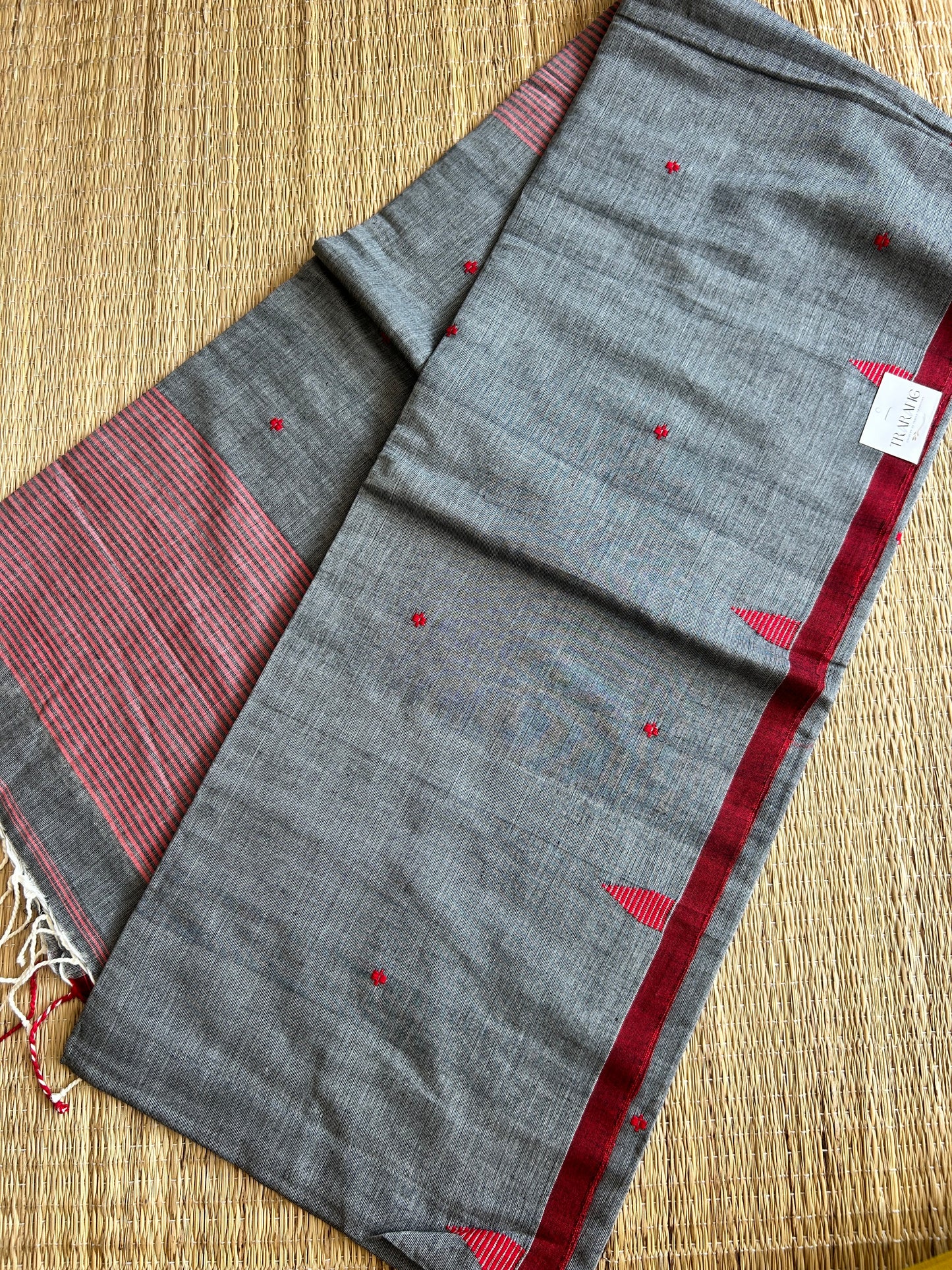 GREY JAMDANI SAREE