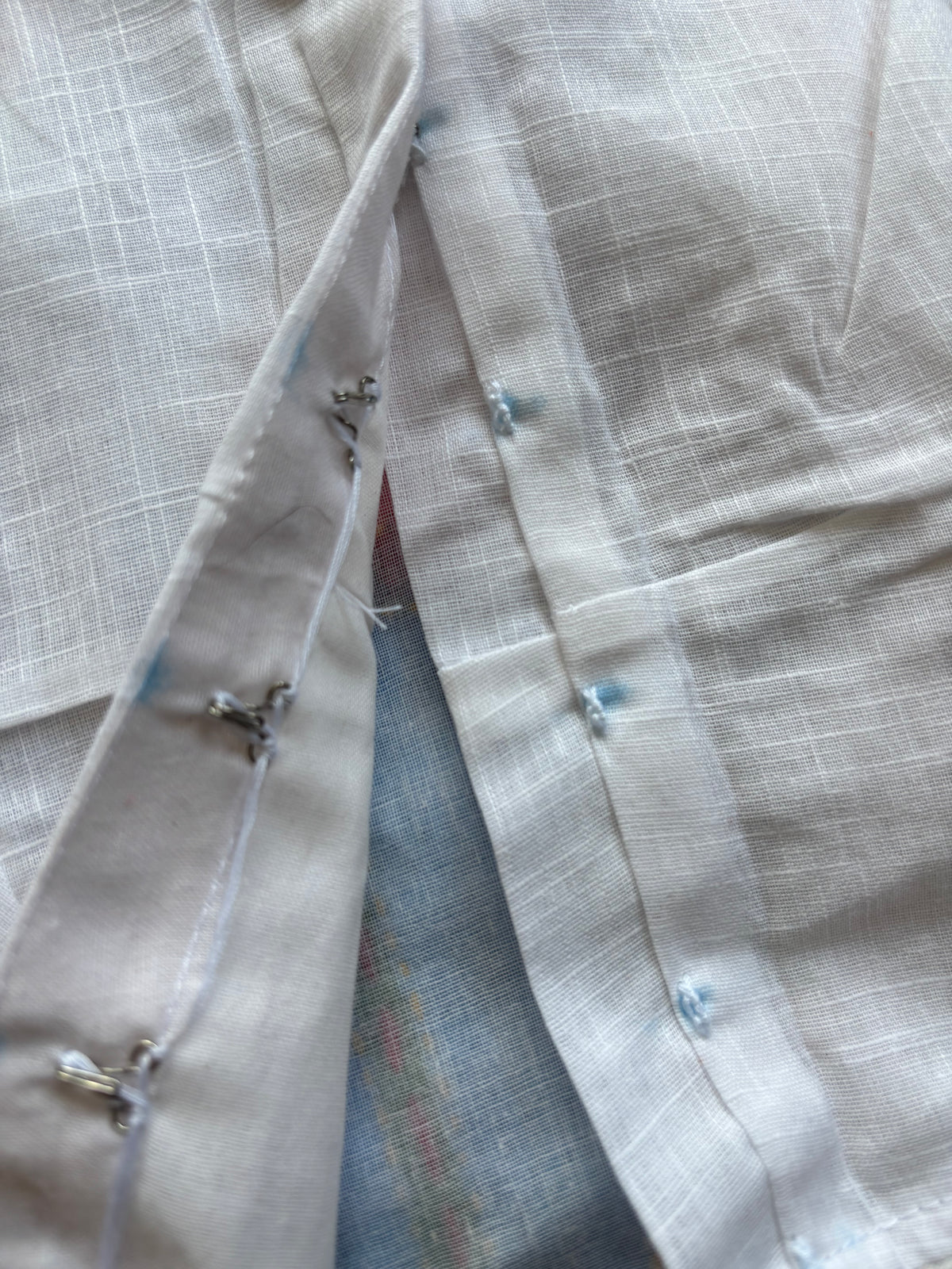 White hand painted blouse