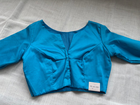 BLUE COTTON BLOUSE
