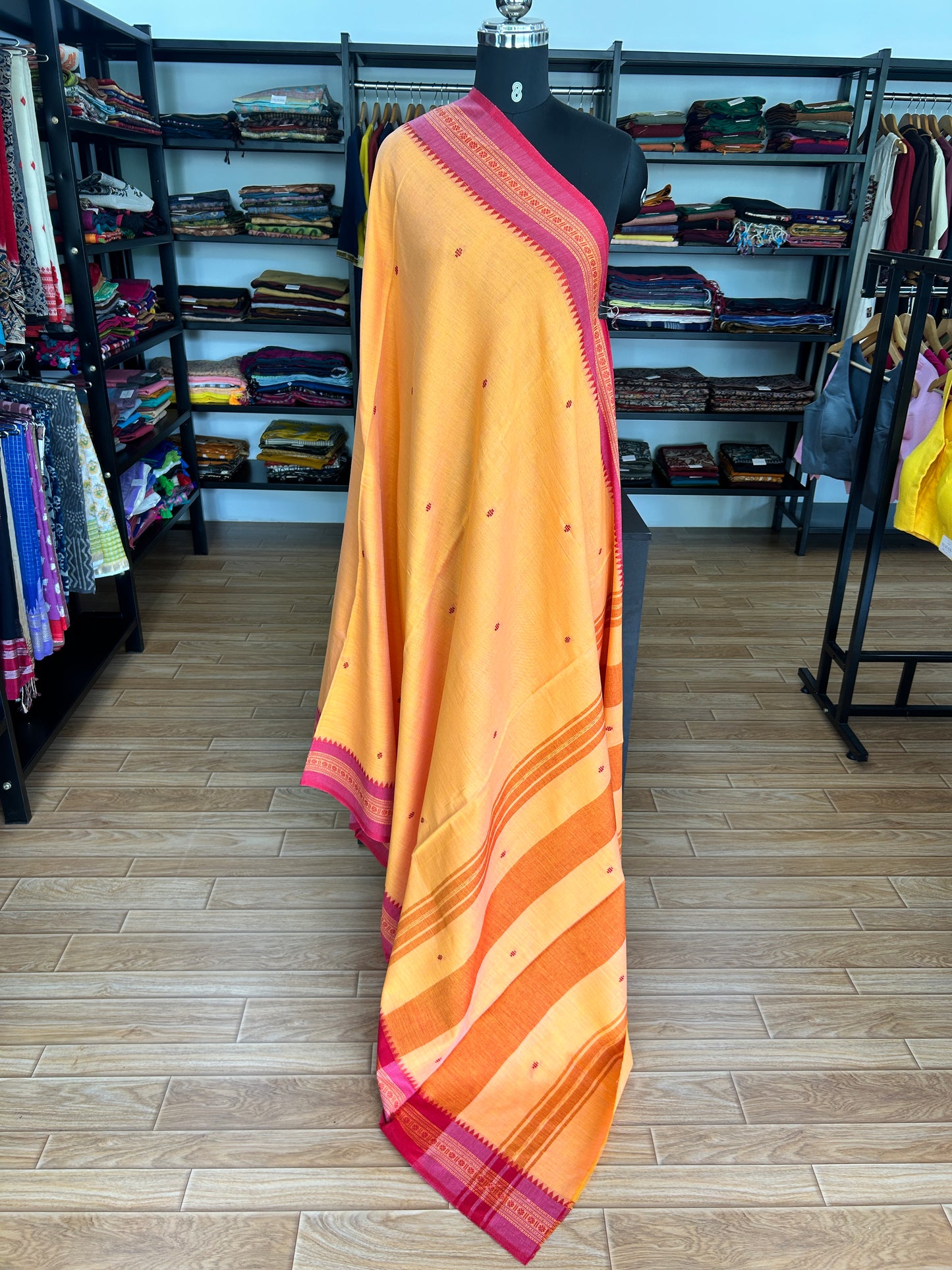 ORANGE DHANIAKHALI SAREE