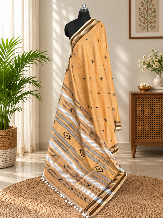 ORANGE BHUJODI SAREE