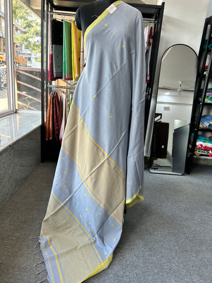 GREY MERCERISED JAMDANI