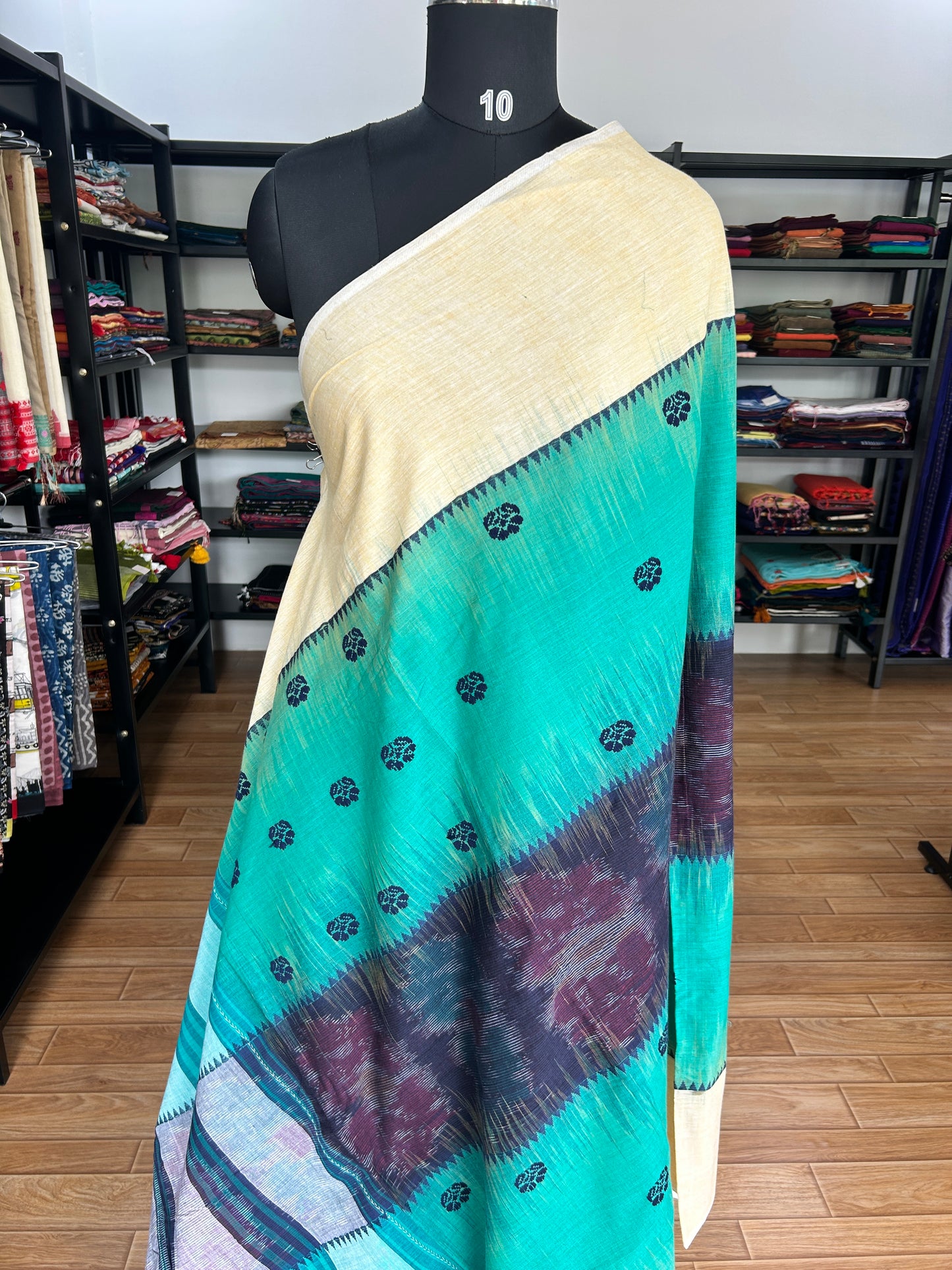 GREEN DHANIAKHALI SAREE