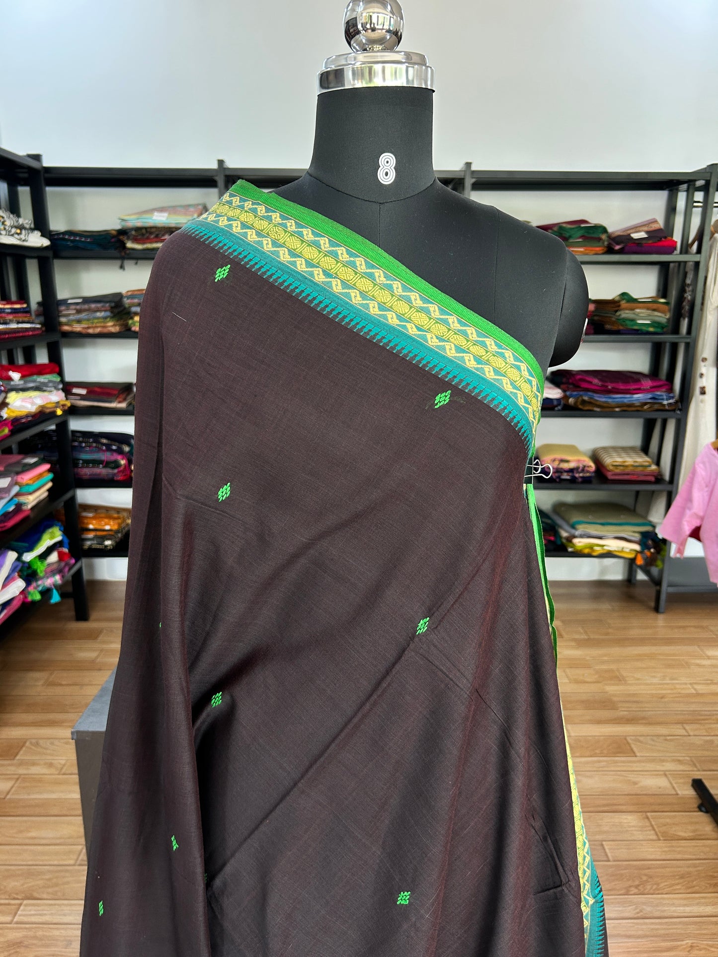 BROWN DHANIAKHALI SAREE