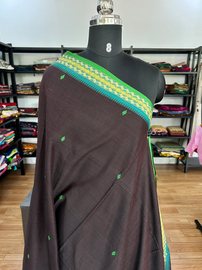 BROWN DHANIAKHALI SAREE