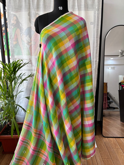 LIGHT GREEN INSPIRED BHUJODI SAREE