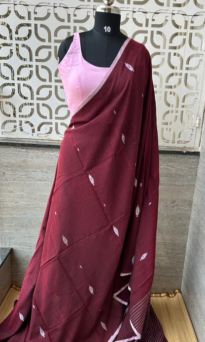 BROWN MUL JAMDANI SAREE