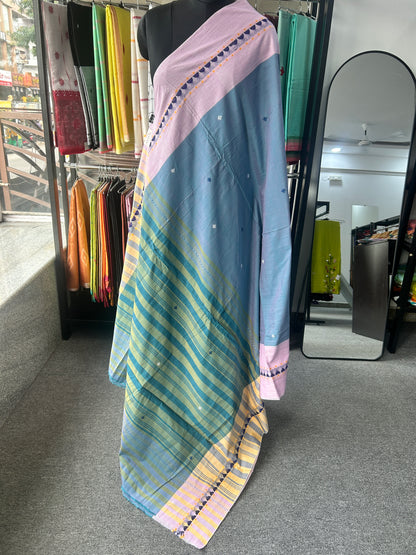 TEAL DHANIAKHALI SAREE